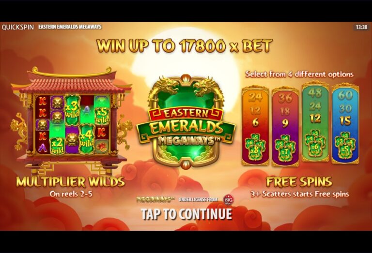 Screenshot 1 van Eastern Emeralds Megaways